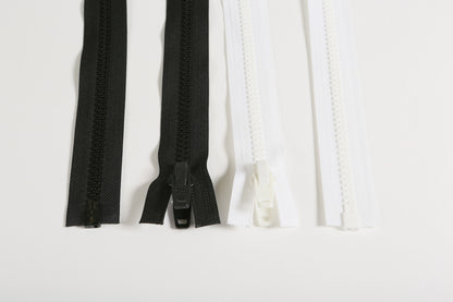 YKK hammasvetoketju 10 mm musta ja valkoinen