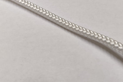 lippunaru, palmikoitu, valkoinen, 3, 4, 6 ja 8 mm