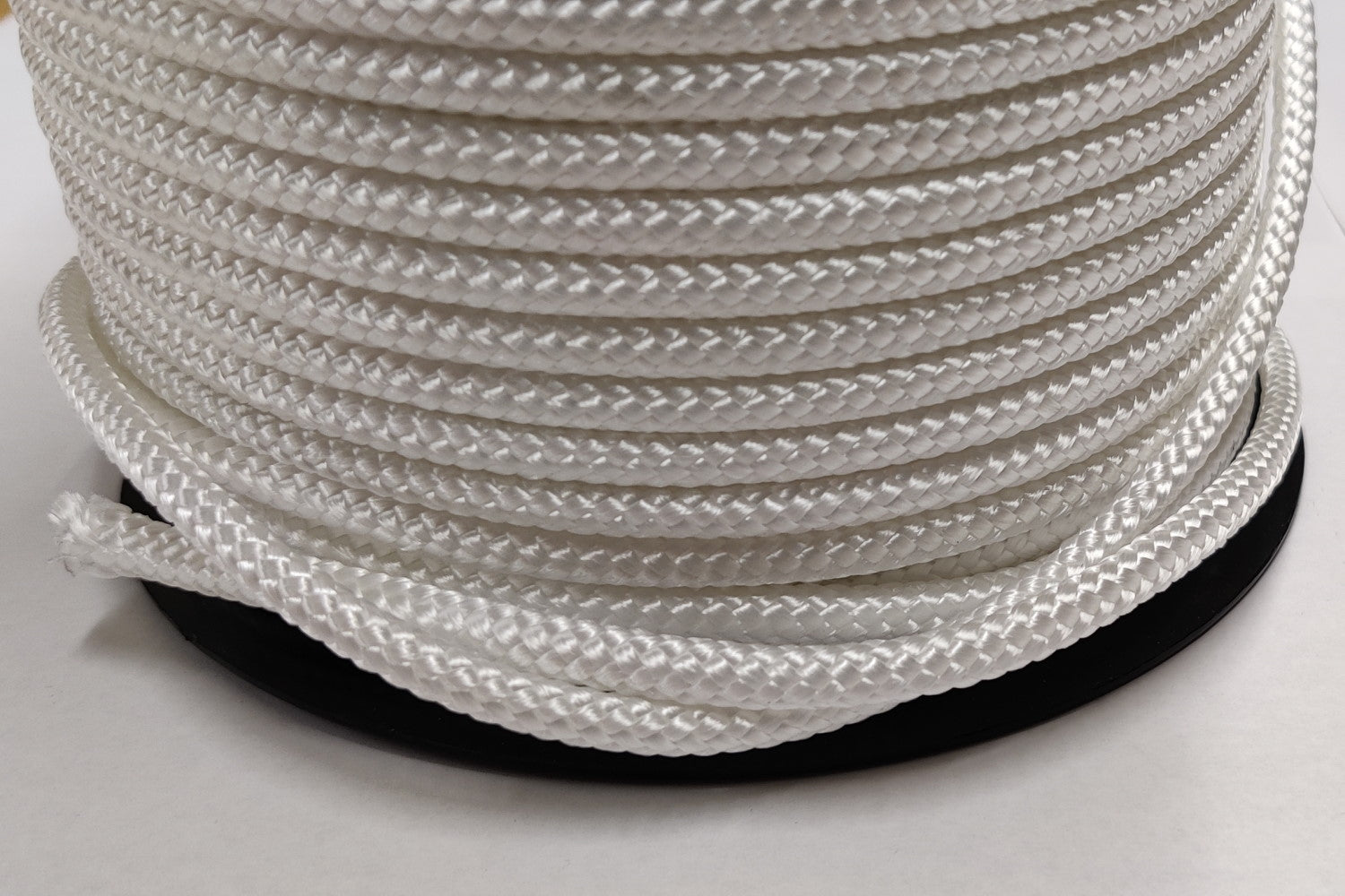 polyesteriköysi, palmikoitu, valkoinen, 3, 4, 6 ja 8 mm
